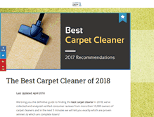 Tablet Screenshot of carpetcleaningreview.com